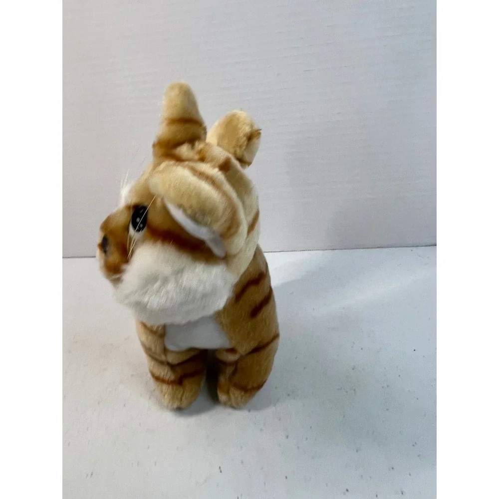 Vintage BJ Toy Co Orange Tabby Cat Plush Stuffed Animal Striped 7 Inch